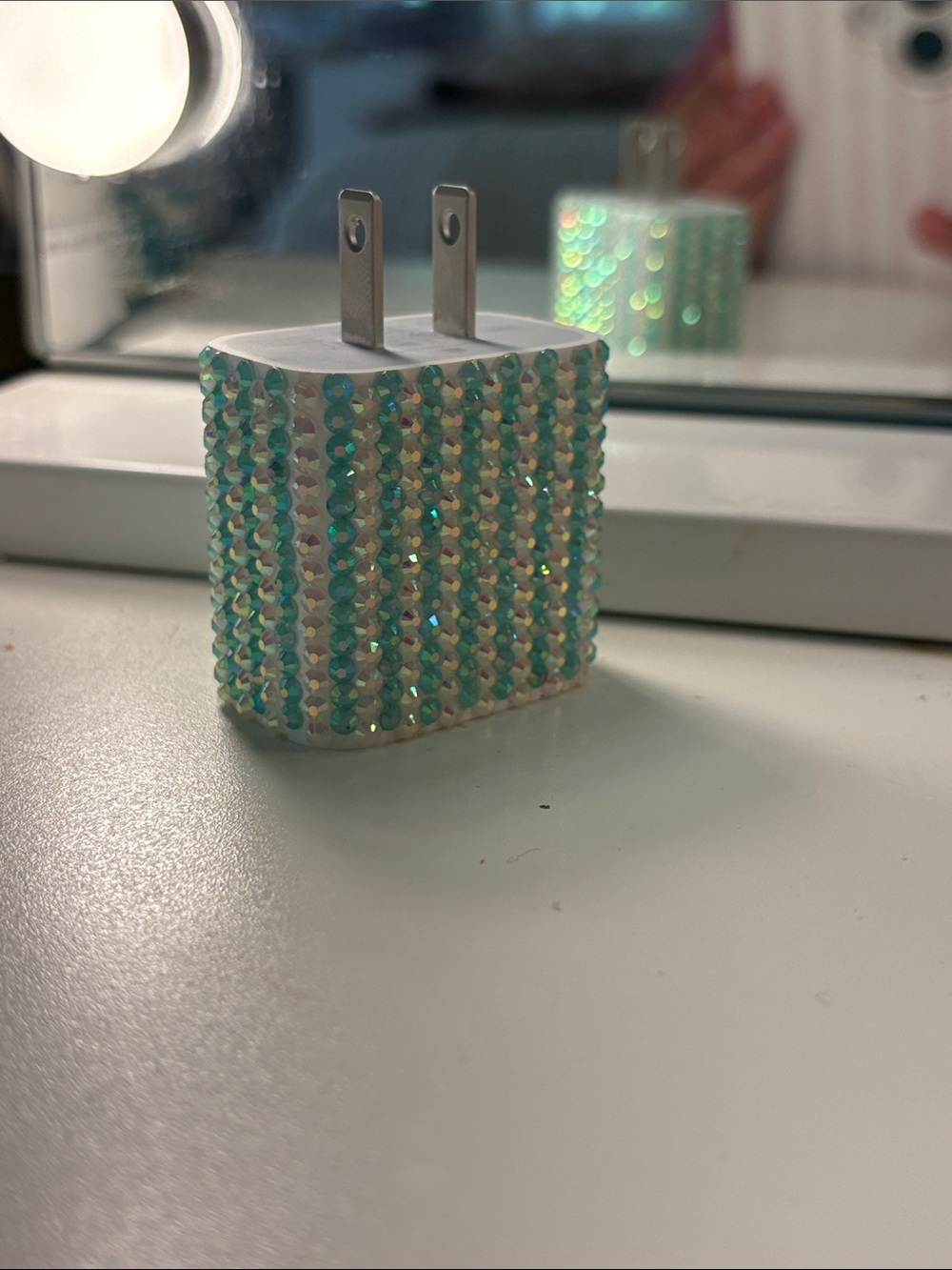 Bedazzled Charging Block in the color Seaglass
